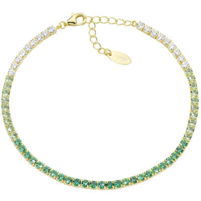 Amen Tennis Bracelet Gold Green Gradient 2.5mm Amen Tennis Bracelet Gold Green Gradient 2.5mm
