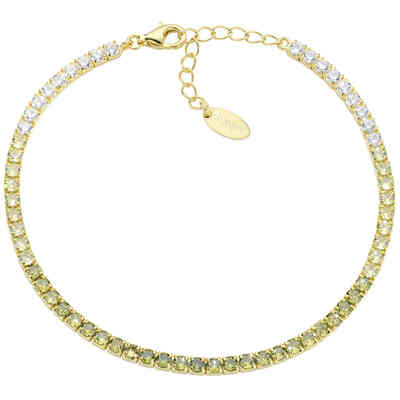 Amen Tennis Bracelet Gold Olive Green Gradient 2.5mm Amen Tennis Bracelet Gold Olive Green Gradient 2.5mm