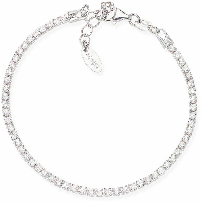 Amen Tennis Bracelet in silver and white zircons