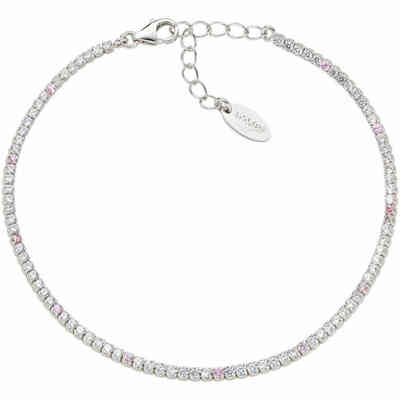 Amen Tennis Bracelet with White and Pink Zirconia 1.5 mm Amen Tennis Bracelet with White and Pink Zirconia 1.5 mm