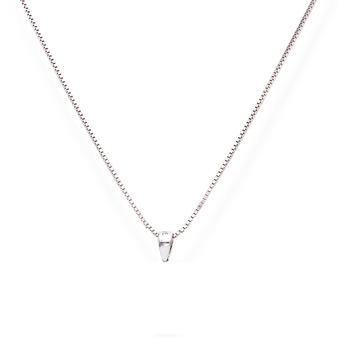 Amen Venetian mesh necklace in rhodium-plated silver