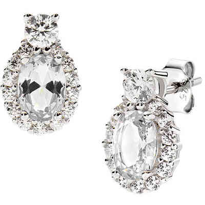 Amen White Zircon Earrings