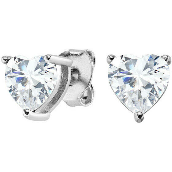 Amen Women's Earrings in Silver with Zircons