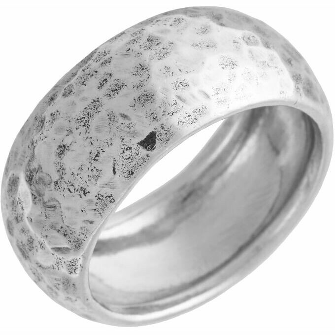 Anello a fascia Giovanni Raspini da uomo martellato grande