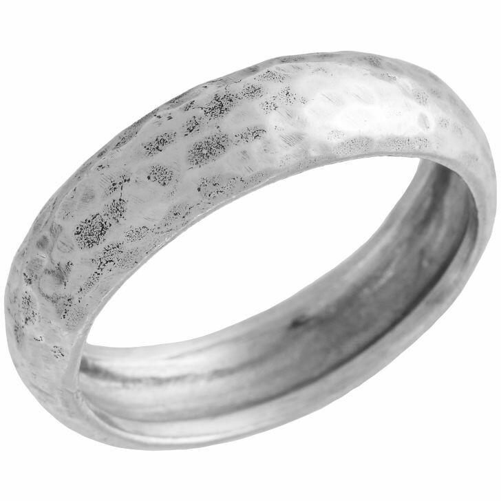 Anello a fascia Giovanni Raspini da uomo martellato piccolo