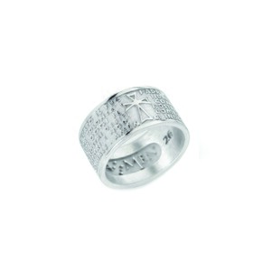 Anello a Fascia Padre Nostro in Argento Amen Anello a Fascia Padre Nostro in Argento Amen
