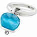 Anello Chantecler Campanella in argento e resina sfaccettata azzurra Resina turchese