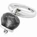 Anello Chantecler Campanella in argento e resina sfaccettata nera Resina nera