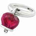 Anello Chantecler Campanella in argento e resina sfaccettata rossa Resina rossa