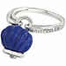 Anello Chantecler Campanella in resina lapislazzuli e argento Resina blu