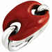 Anello Chantecler Capriness maglia marina in argento e resina rossa Resina rossa