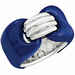 Anello Chantecler Capriness maglia marina resina lapislazzuli Resina blu