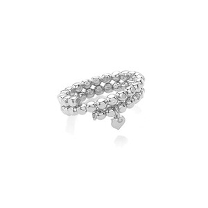 Anello Chantecler porta ciondoli in oro bianco 9Kt con pendente Anello Chantecler porta ciondoli in oro bianco 9Kt con pendente