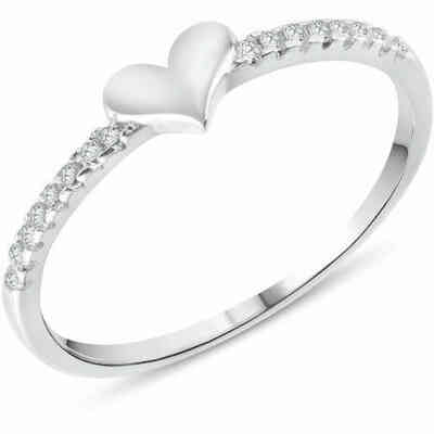 Anello Cuore in argento e zirconi Anello Cuore in argento e zirconi