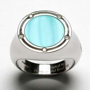 Anello Damiani D.Side con turchese e diamanti Anello Damiani D.Side con turchese e diamanti