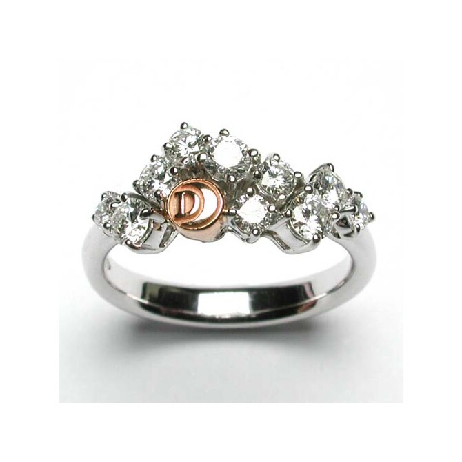 Anello Damiani in oro bianco e brillanti