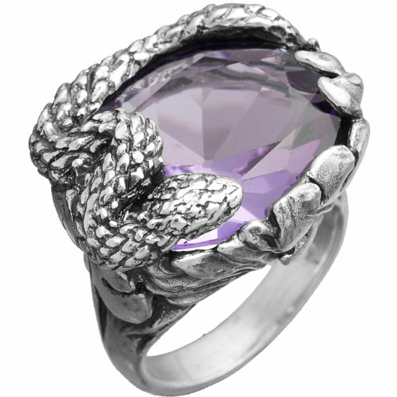 Anello Giovanni Raspini serpente color in argento e quarzo ametista