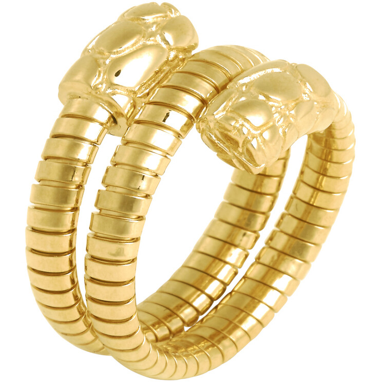 Anello Giovanni Raspini Tubogas Croco Doppio Dorato