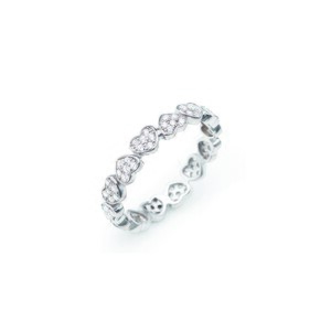 Anello girodito Cuori con zirconi bianchi Amen Anello girodito Cuori con zirconi bianchi Amen