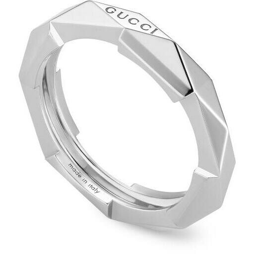 Anello Gucci Link to Love in oro bianco 4 mm