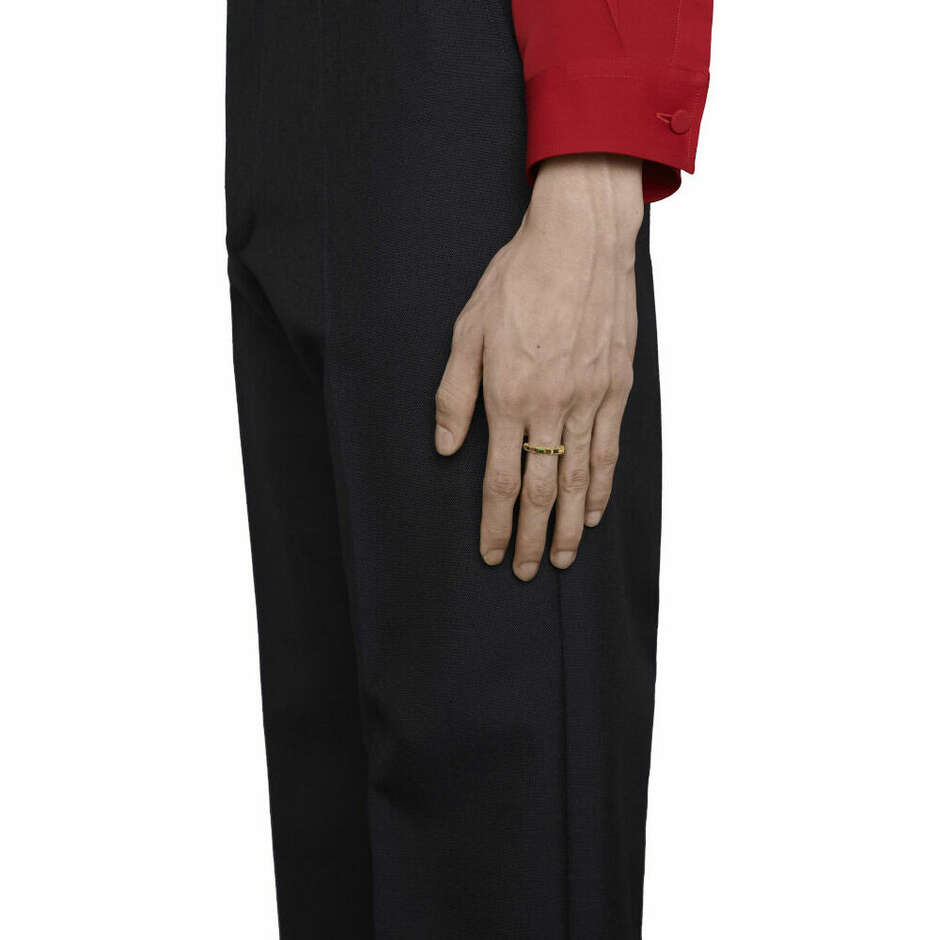 Anello Gucci Link to Love in oro giallo con tormaline