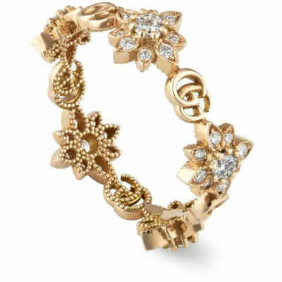 Anello in Oro Rosa e Diamanti Gucci Flora Anello in Oro Rosa e Diamanti Gucci Flora