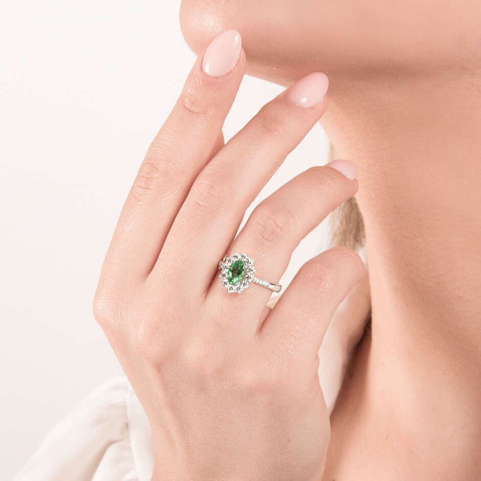 Anello Mirco Visconti con smeraldo e diamanti