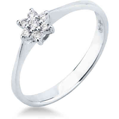 Anello Mirco Visconti fiore in pavè di diamanti