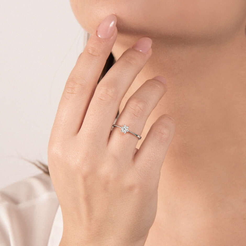 Anello Mirco Visconti fiore in pavè di diamanti