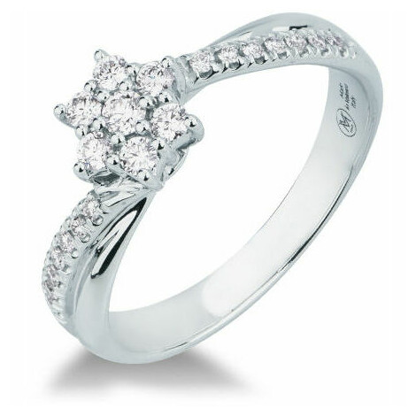 Anello Mirco Visconti solitario fiore con incrocio