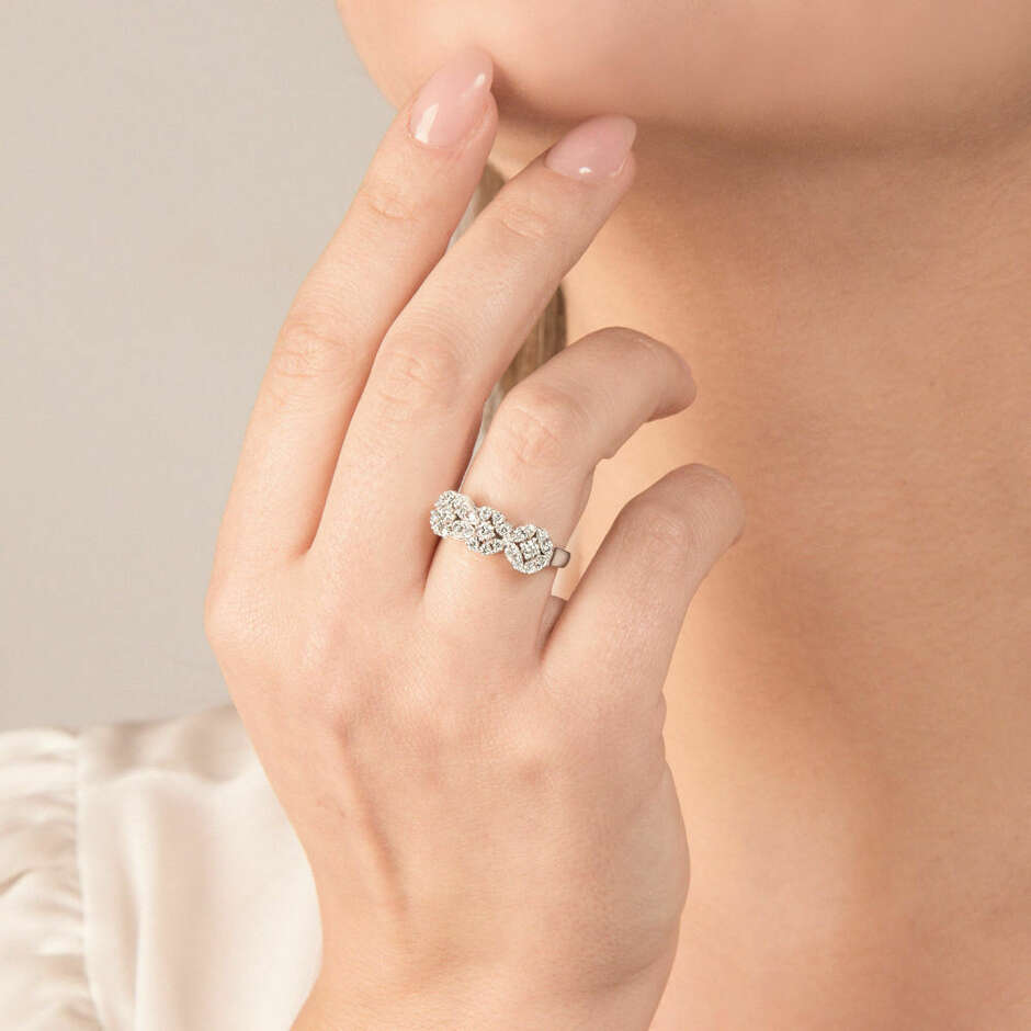 Anello Mirco Visconti Trilogy tondo con diamanti