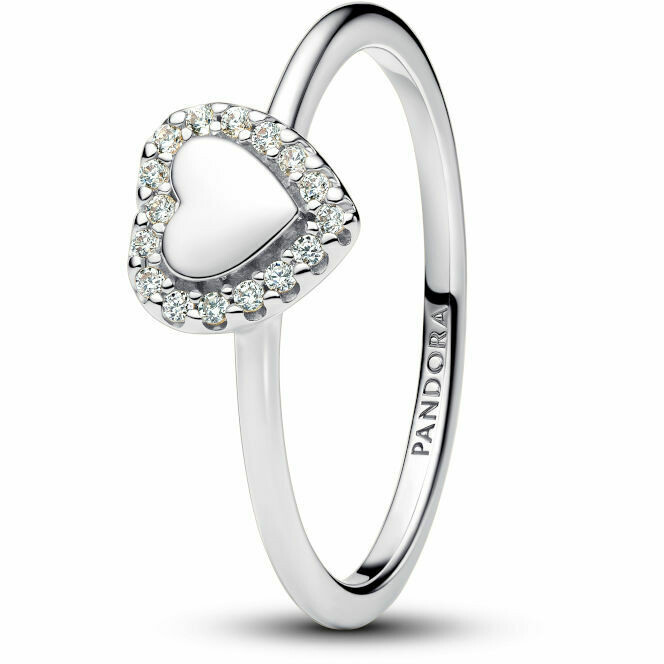 Anello Pandora Cuore e Pavè da incidere