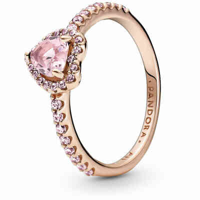 Anello Pandora Cuore in Rilieva Rosa placcato oro rosa Anello Pandora Cuore in Rilieva Rosa placcato oro rosa