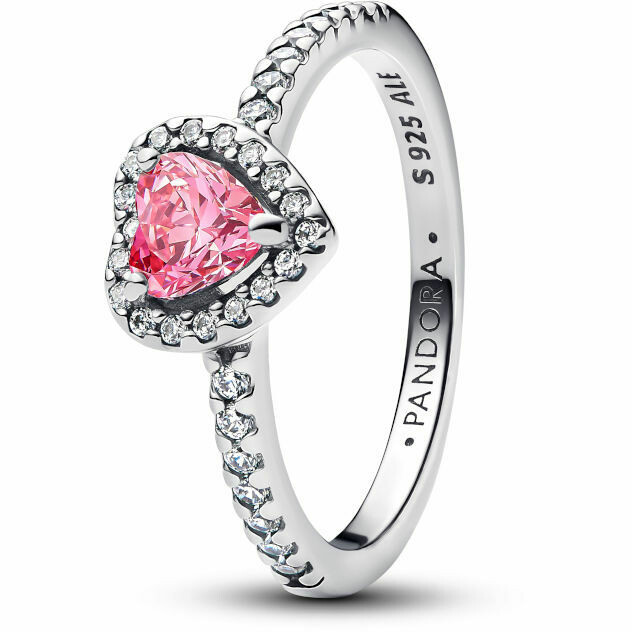 Anello Pandora Cuore in Rilievo Rosa