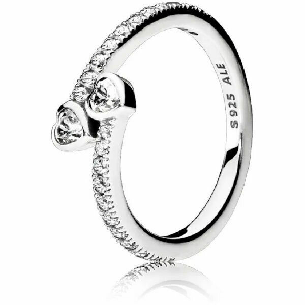 Anello Pandora due Cuori Intrecciati