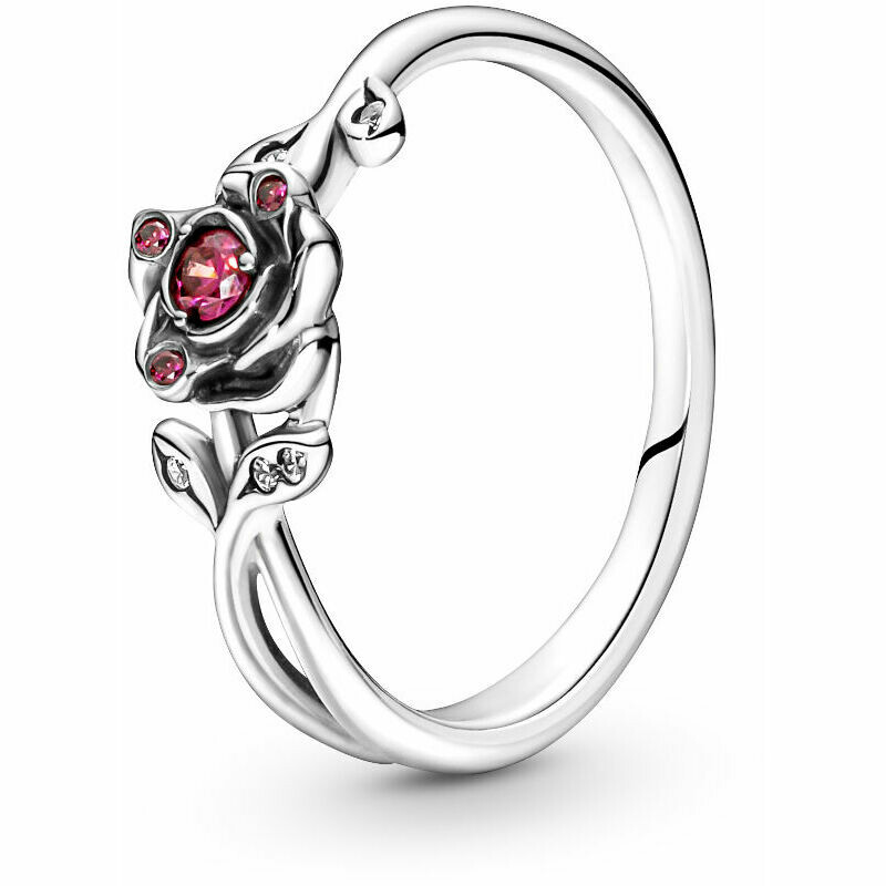 Anello Pandora La Bella e la Bestia rosa incantata