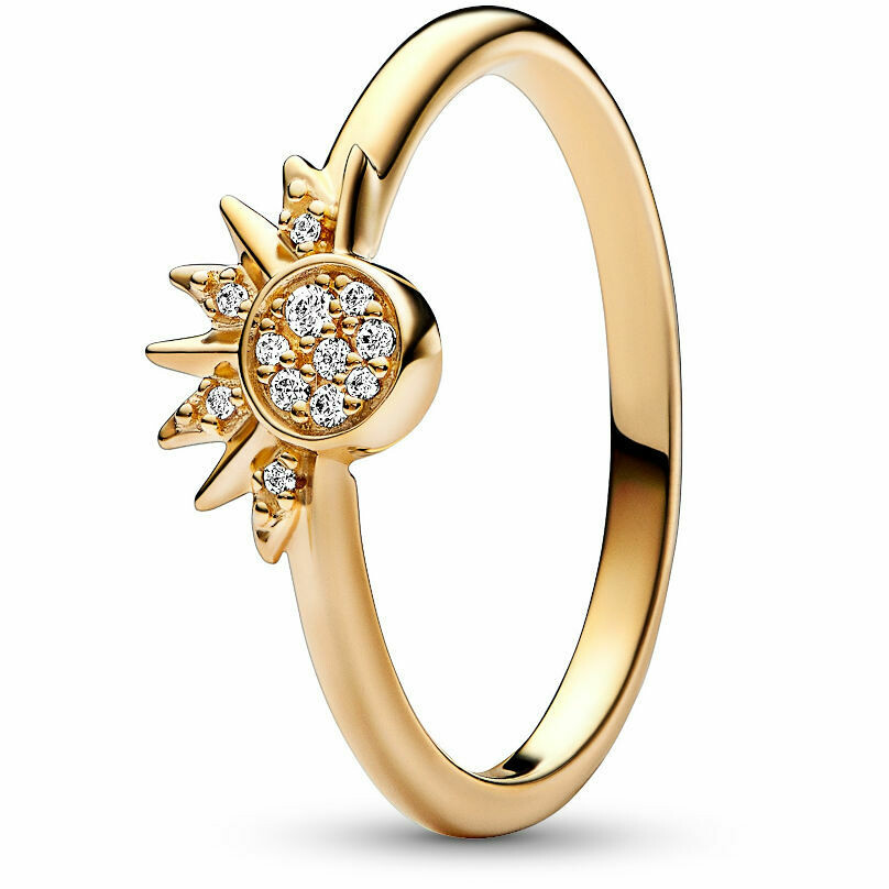 Anello Pandora Sole Luminoso placcato oro