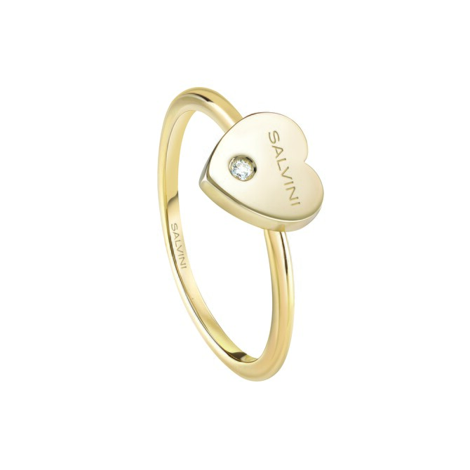 Anello Salvini Cuore in oro giallo con diamanti