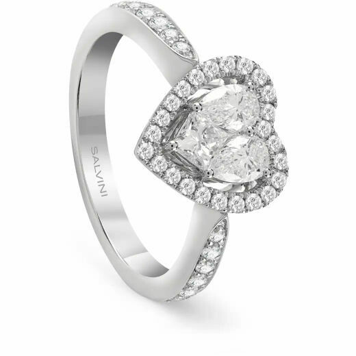 Anello Salvini Magia cuore grande con diamanti