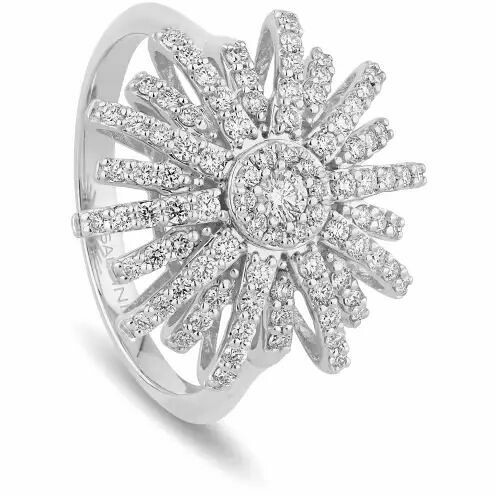 Anello Salvini Sole in oro bianco con diamanti