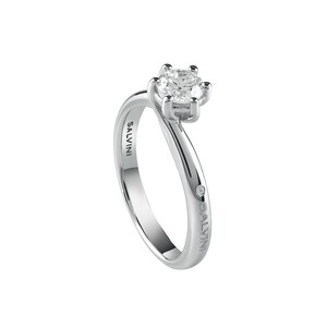 Anello solitario Salvini Lavinia in oro bianco con diamante Anello solitario Salvini Lavinia in oro bianco con diamante