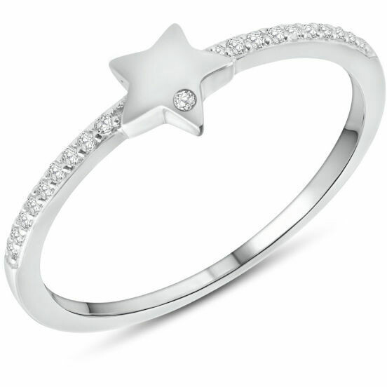 Anello Stella in argento e zirconi