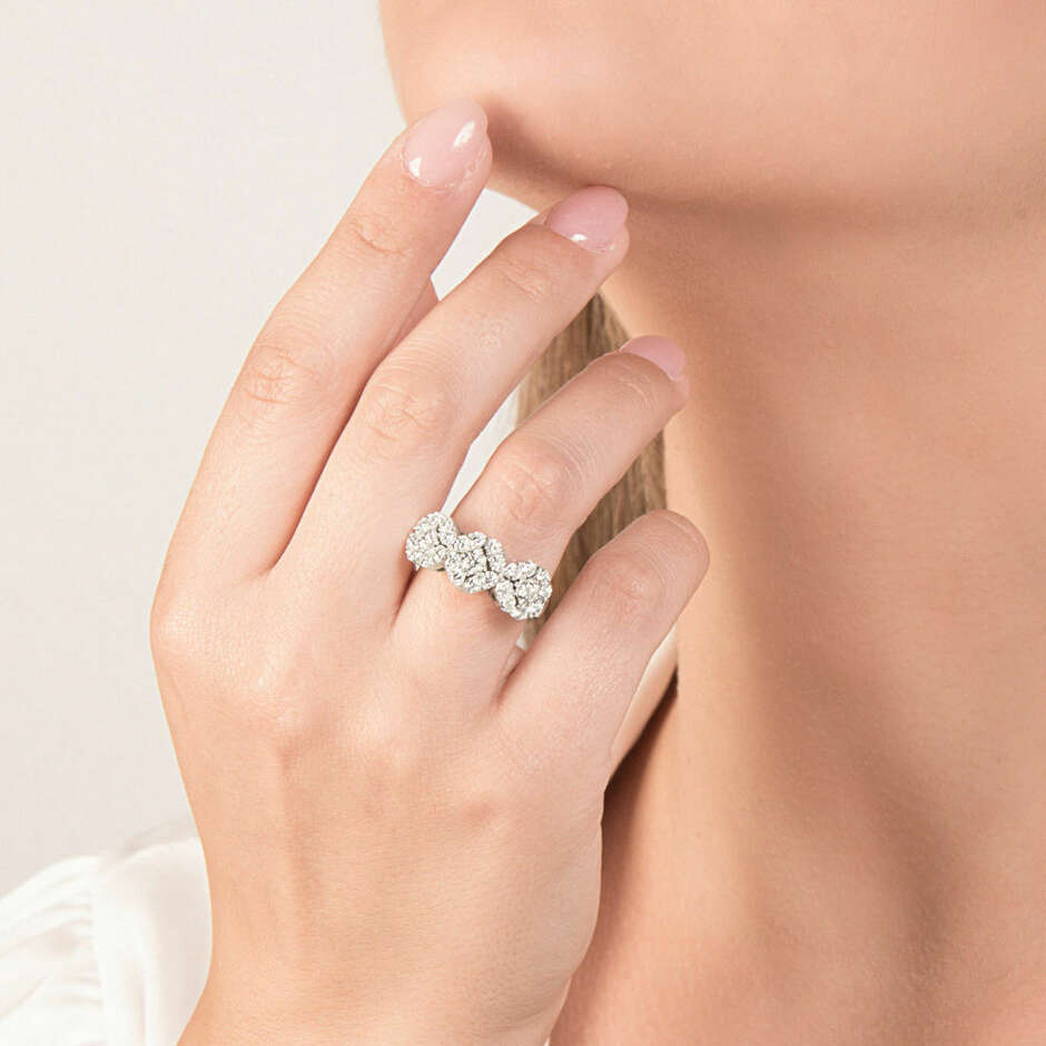Anello trilogy Mirco Visconti in oro bianco e brillanti