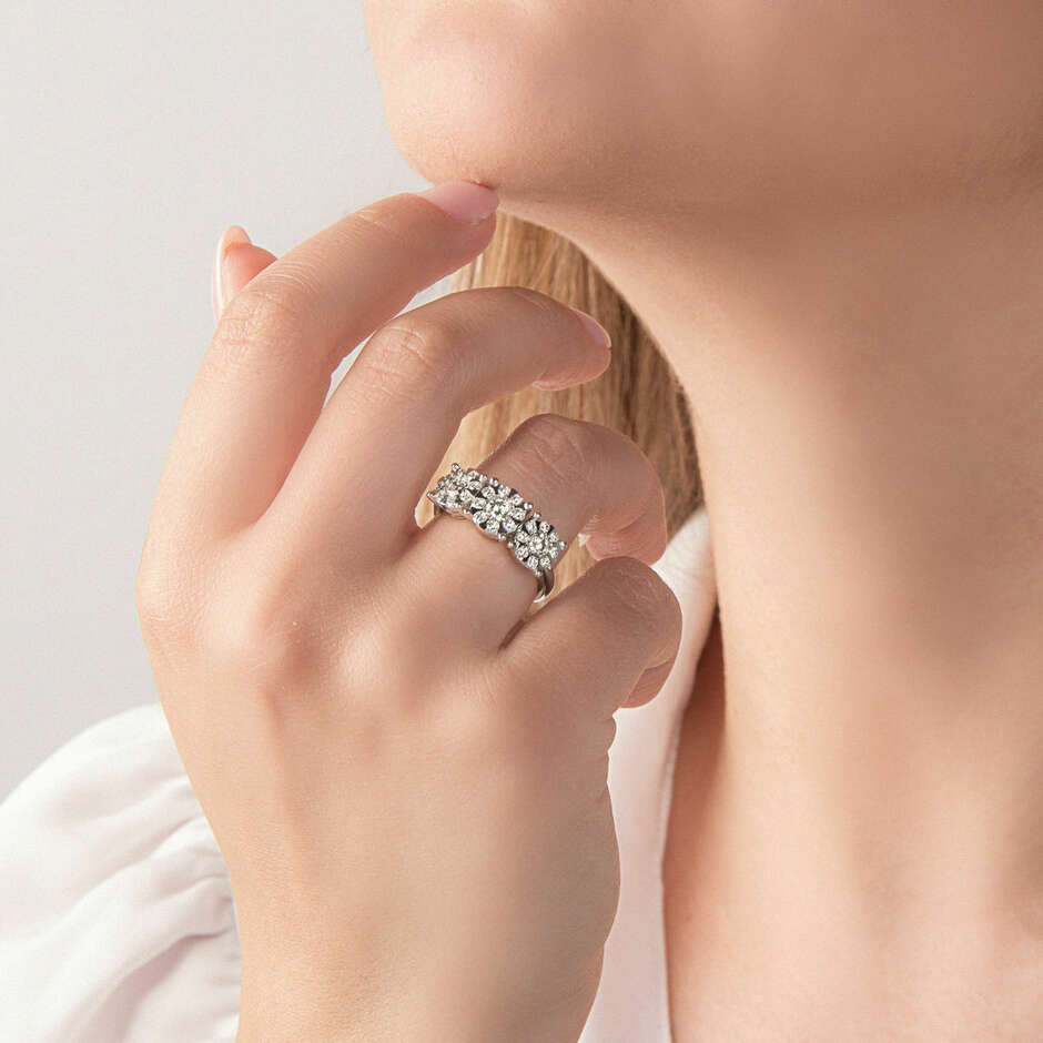 Anello trilogy Mirco Visconti in oro bianco e diamanti