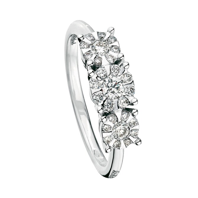 Anello trilogy Salvini Daphne in oro bianco e diamanti
