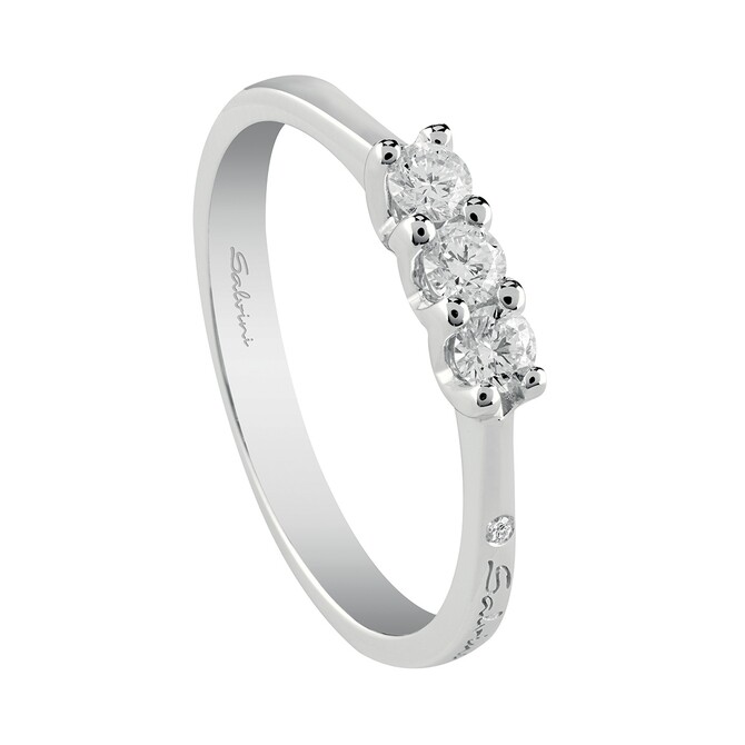 Anello trilogy Salvini Virginia in oro bianco e diamanti