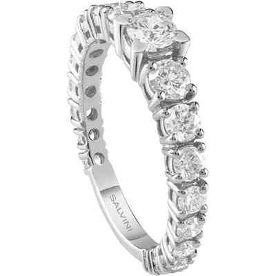 Anello Veretta Eternity in Oro Bianco e Diamanti Salvini Battito Anello Veretta Eternity in Oro Bianco e Diamanti Salvini Battito