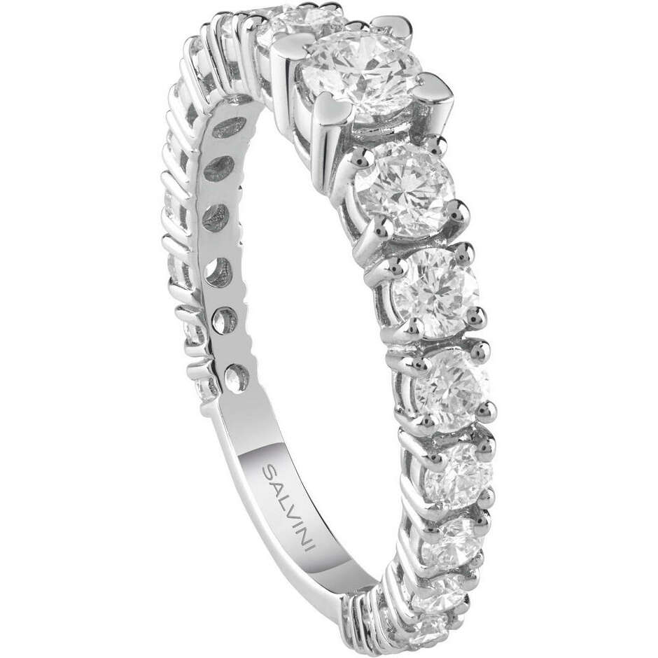 Anello veretta eternity Salvini Battito in oro bianco e diamanti