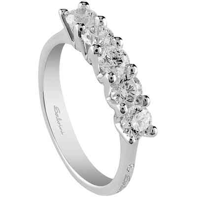Anello Veretta in Oro Bianco e Diamanti Salvini Virginia Anello Veretta in Oro Bianco e Diamanti Salvini Virginia