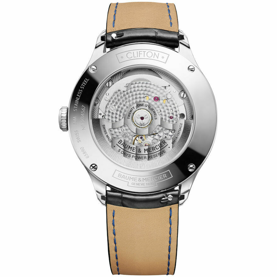 Baume & Mercier Blue Automatic Moon Phase Men's Watch